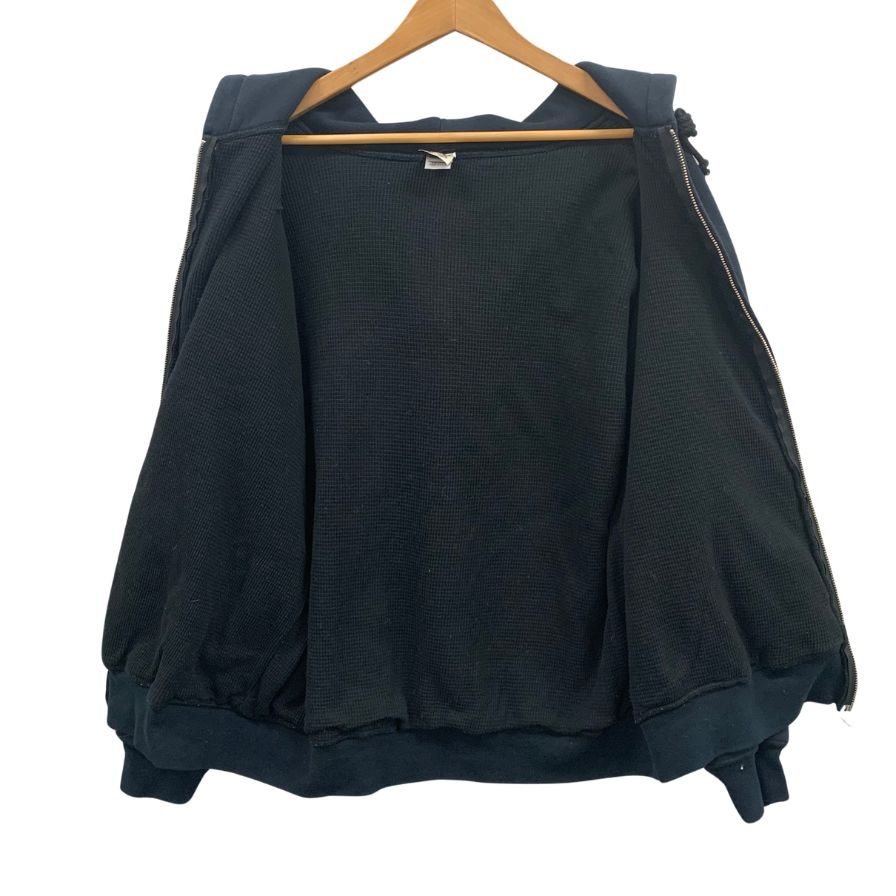 美品◆クロムハーツ ジップアップパーカー 裏地サーマル ダガージップ ブラック メンズ サイズL CHROME HEARTS 【AFA15】