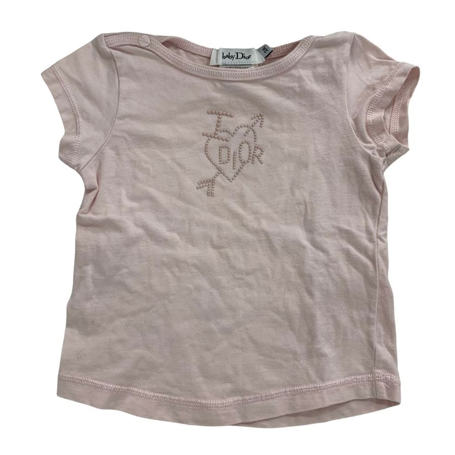 中古◆ベイビー ディオール Tシャツ サイズ2A ピンク ベビー baby Dior 【AFB25】