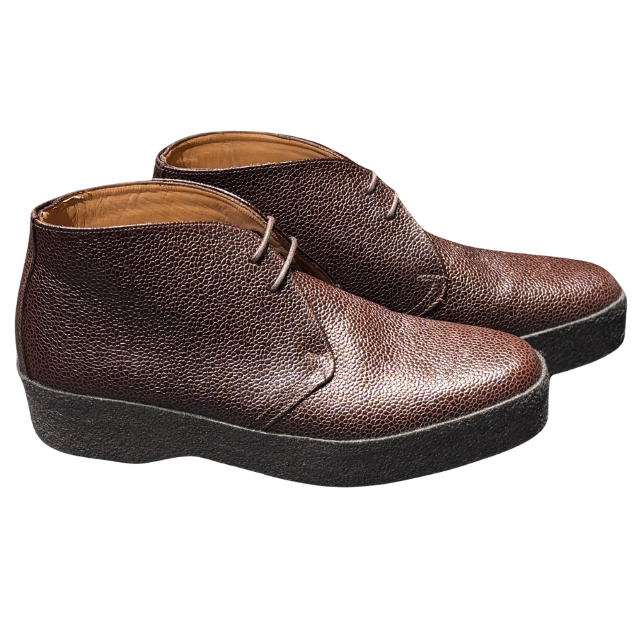 サンダース チャッカブーツ 9877WG ブリットチャッカ グレインレザー クレープソール ブラウン メンズ サイズ6.5 SANDERS Brti Chukka ブーツ 約25.0cm【LA】【中古】