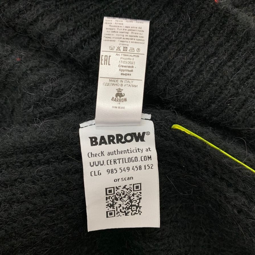 美品◆バロー ニット ローゲージ ダメージ加工 レディース サイズM BARROW 【AFA5】