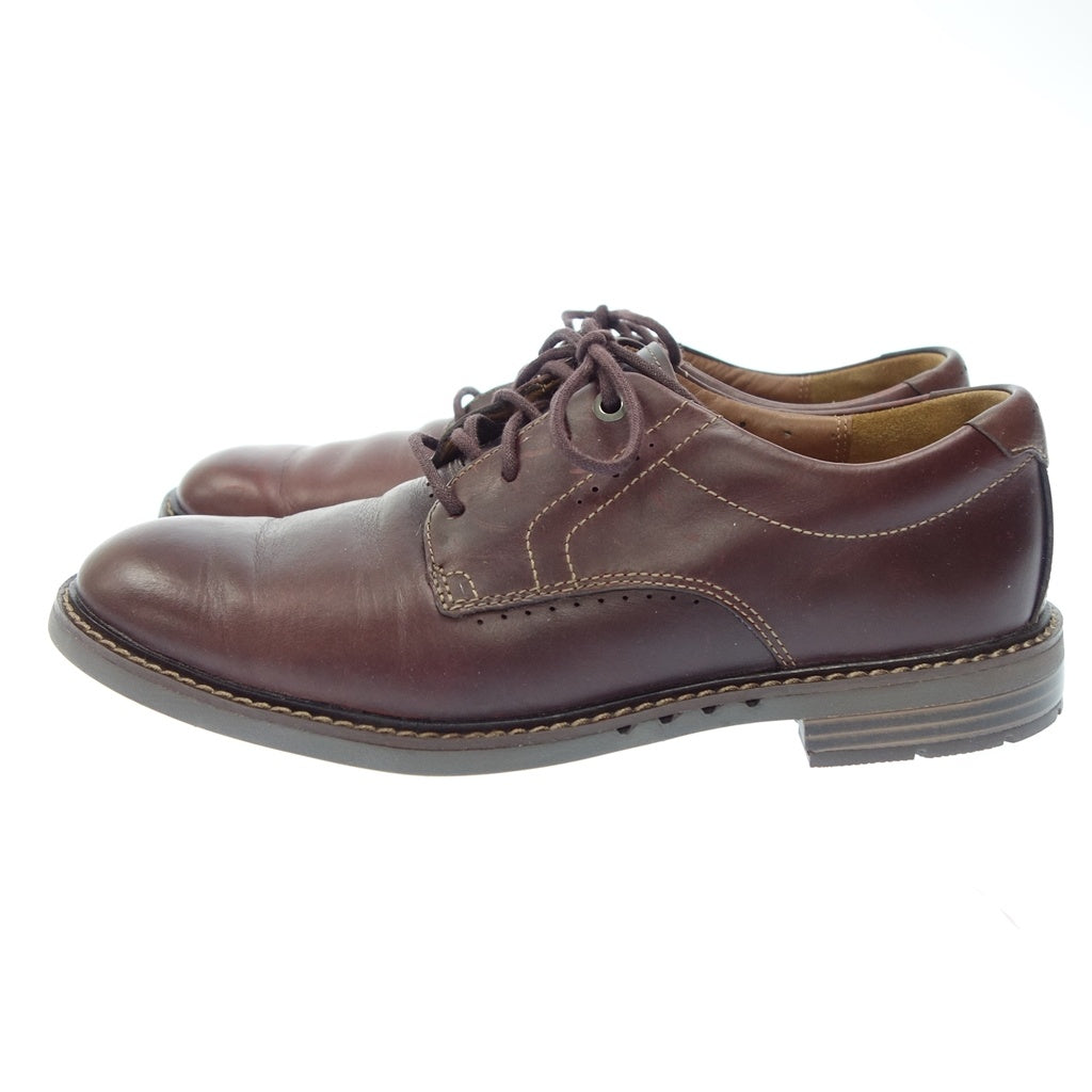 美品◆クラークス レザーシューズ 外羽根 プレーントゥ ボルドー サイズ25 メンズ Clarks【AFC46】