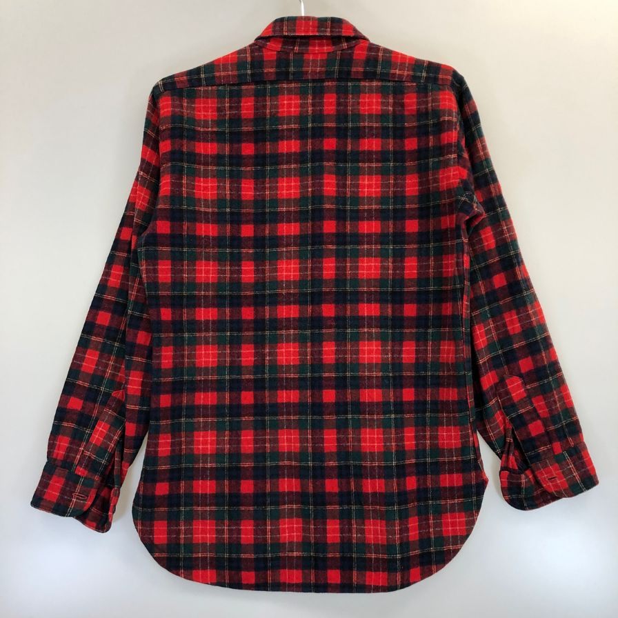 極美品◆ペンドルトン 70S チェックシャツ ウール レッド メンズ サイズM PENDLETON 【AFB11】