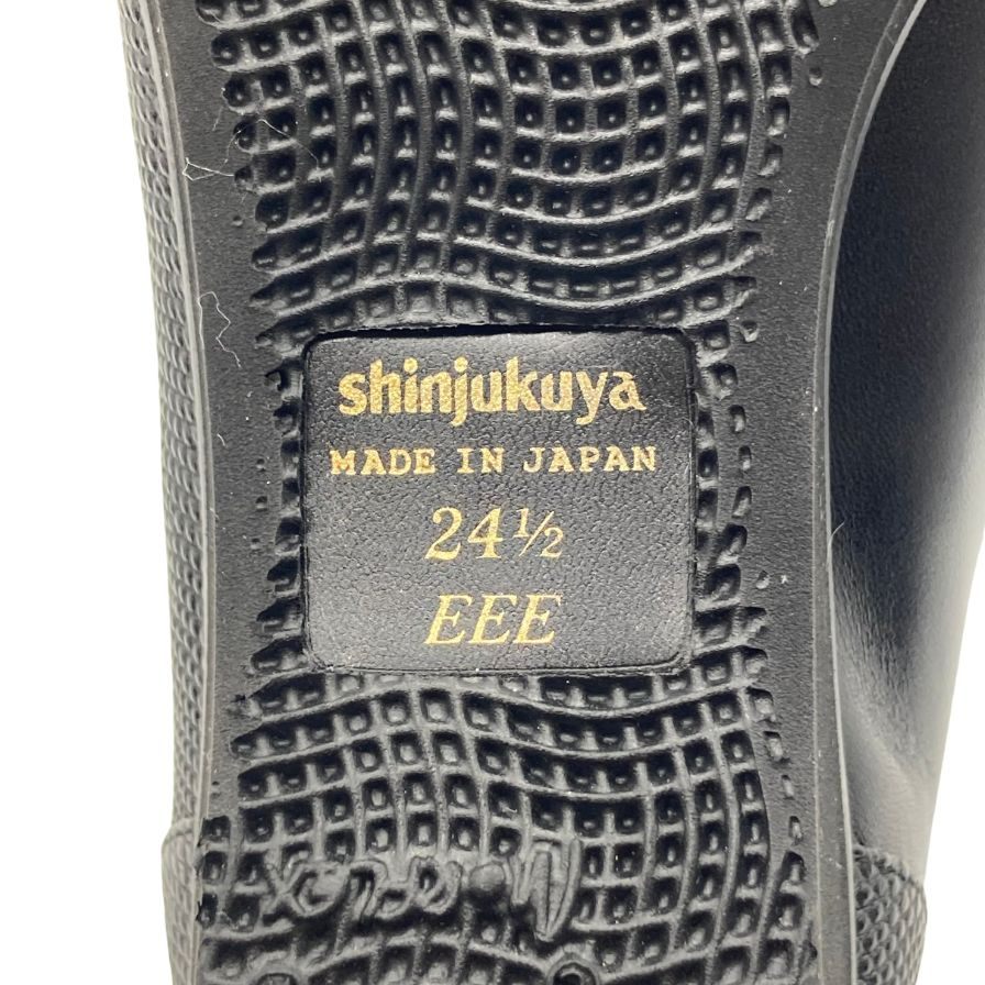 新宿屋 スニーカー レザー 3720 トカゲ ブラック サイズ24.5 レディース shinjukuya 約24.5cm【7-16】