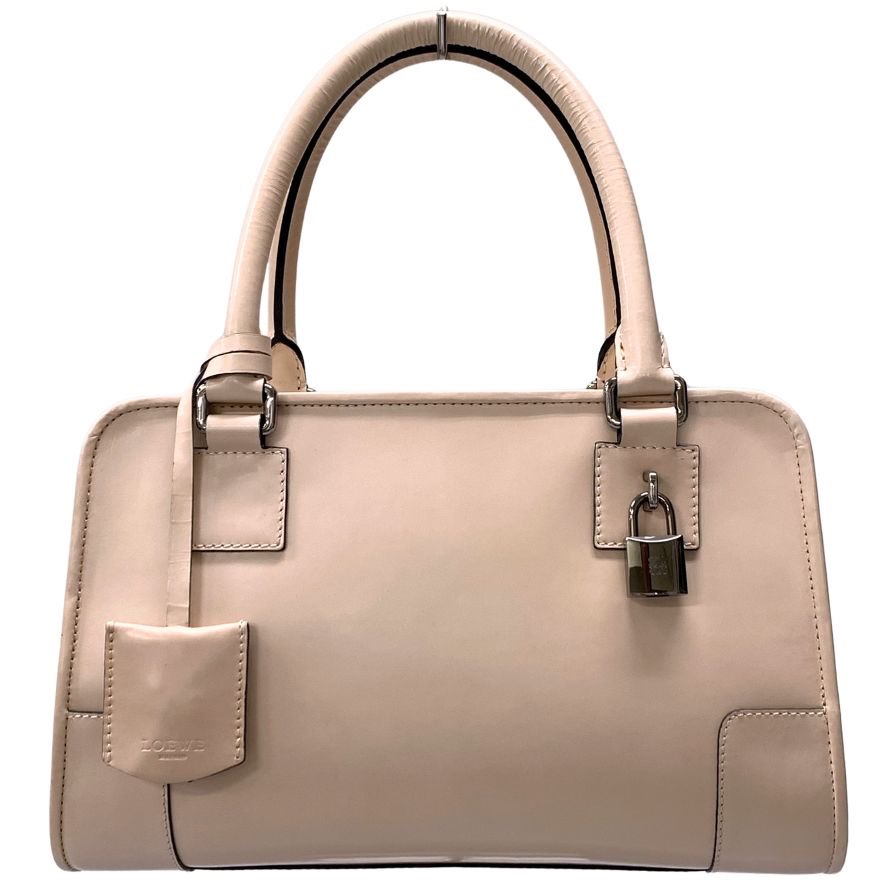 ロエベ ハンドバッグ アマソナ 28 レザー 鞄 ベージュ レディース LOEWE【AFE10】