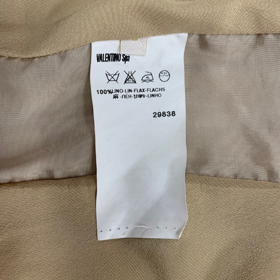 美品◆バレンティノ ジップアップジャケット ベージュ レディース サイズ8 VALENTINO 【AFB51】