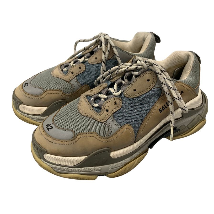 中古◆バレンシアガ スニーカー トリプルエス 536737 グレー メンズ サイズ42 BALENCIAGA【AFC41】