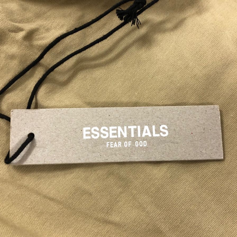 新品同様◆エフオージー エッセンシャルズ Tシャツ バックロゴ メンズ サイズL ベージュ系 FOG ESSENTIALS 【AFB23】
