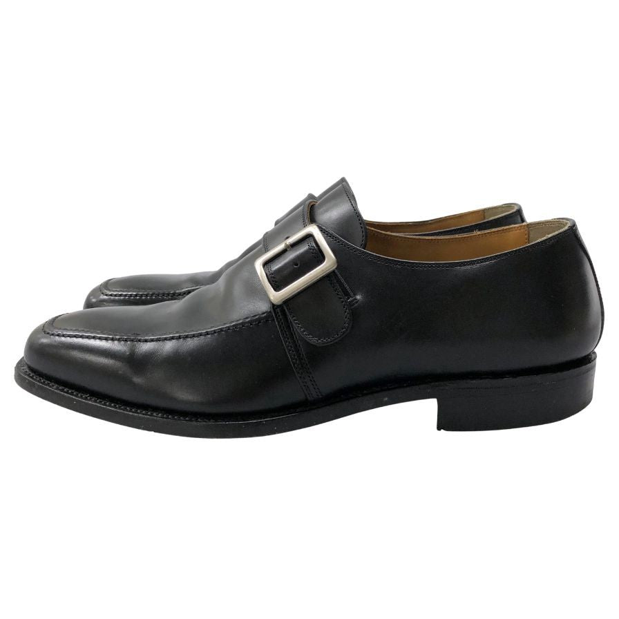 スコッチグレイン ヒロカワ レザーシューズ シングルモンク ストラップ F-4537 ブラック メンズ サイズ26 Scotch grain HIROKAWA 約26.0cm【AFC35】