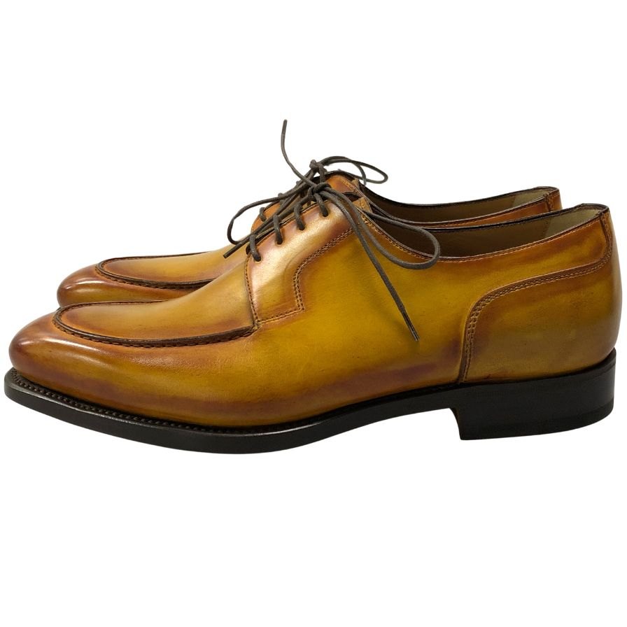 フランチェスコ ベニーニョ レザーシューズ 3738 Uチップ ブラウン サイズ6.5 メンズ Francesco Benigno 約25.0cm【AFC45】