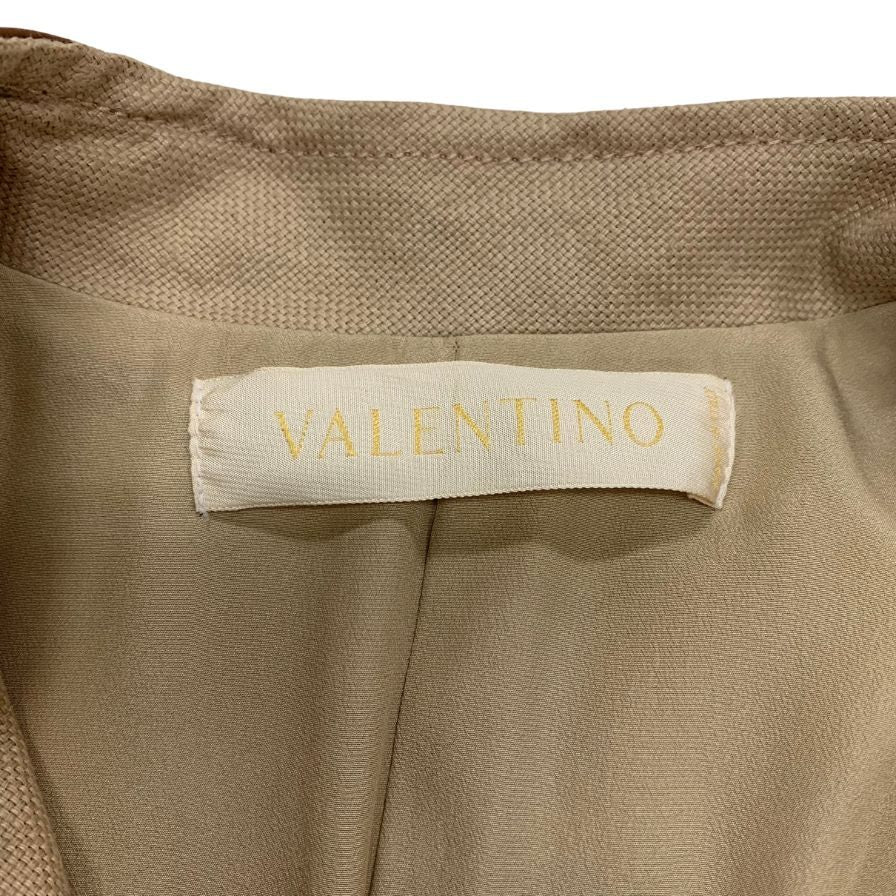 美品◆バレンティノ ジップアップジャケット ベージュ レディース サイズ8 VALENTINO 【AFB51】