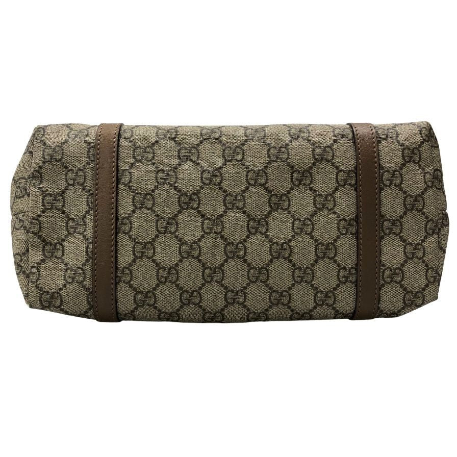 グッチ GGスプリーム PVC×レザー トートバッグ レディース ベージュ 336776 GUCCI【AFE12】