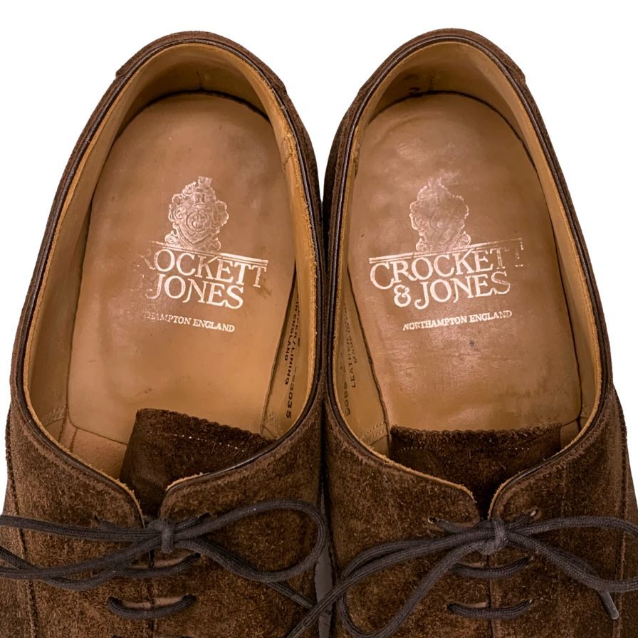 クロケット&ジョーンズ レザーシューズ パンチドキャップ フェアフォード スエード メンズ ブラウン サイズ9 CROCKETT&JONES FAIRFORD 約27.5cm【AFD7】