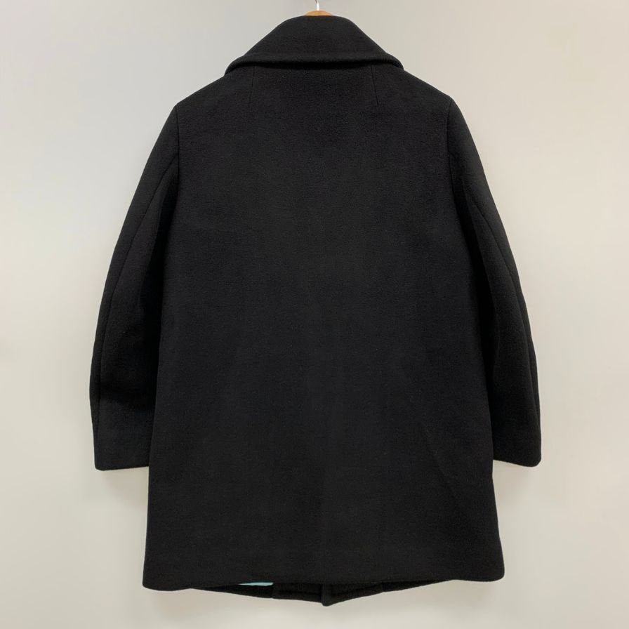 極美品◆ディースクエアード Aライン コート ビッグ ビジューボタンレディース サイズ42 ブラック Dsquared2 【AFA18】