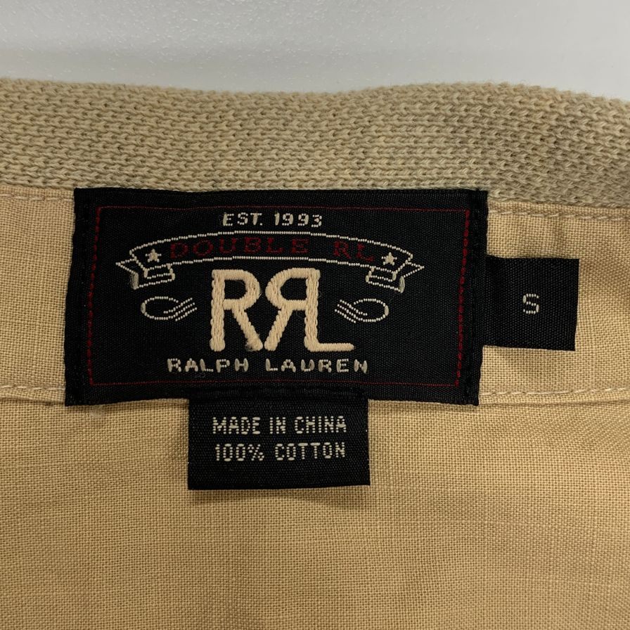 美品◆ダブルアールエル ラルフローレン ワークシャツ エポーレット メンズ サイズS ベージュ RRL RALPH LAUREN 【AFB18】