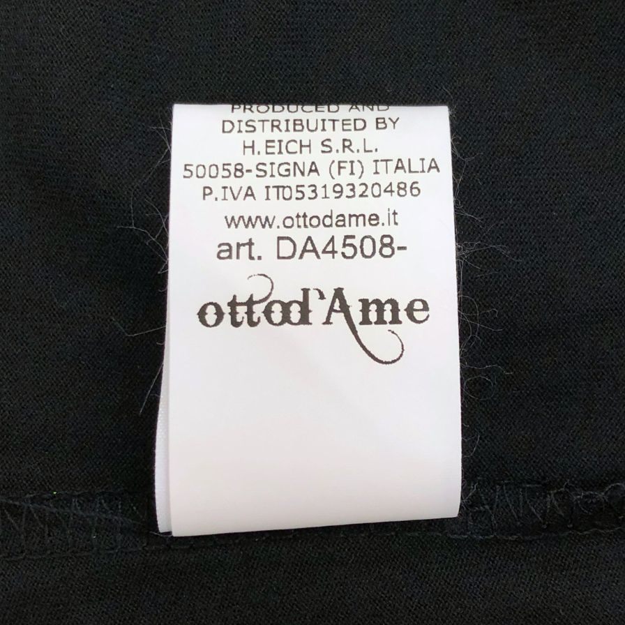 美品◆オットダム ワンピース ノースリーブ コットン イタリア製 ブラック レディース サイズ36 ottod ame 【AFB34】