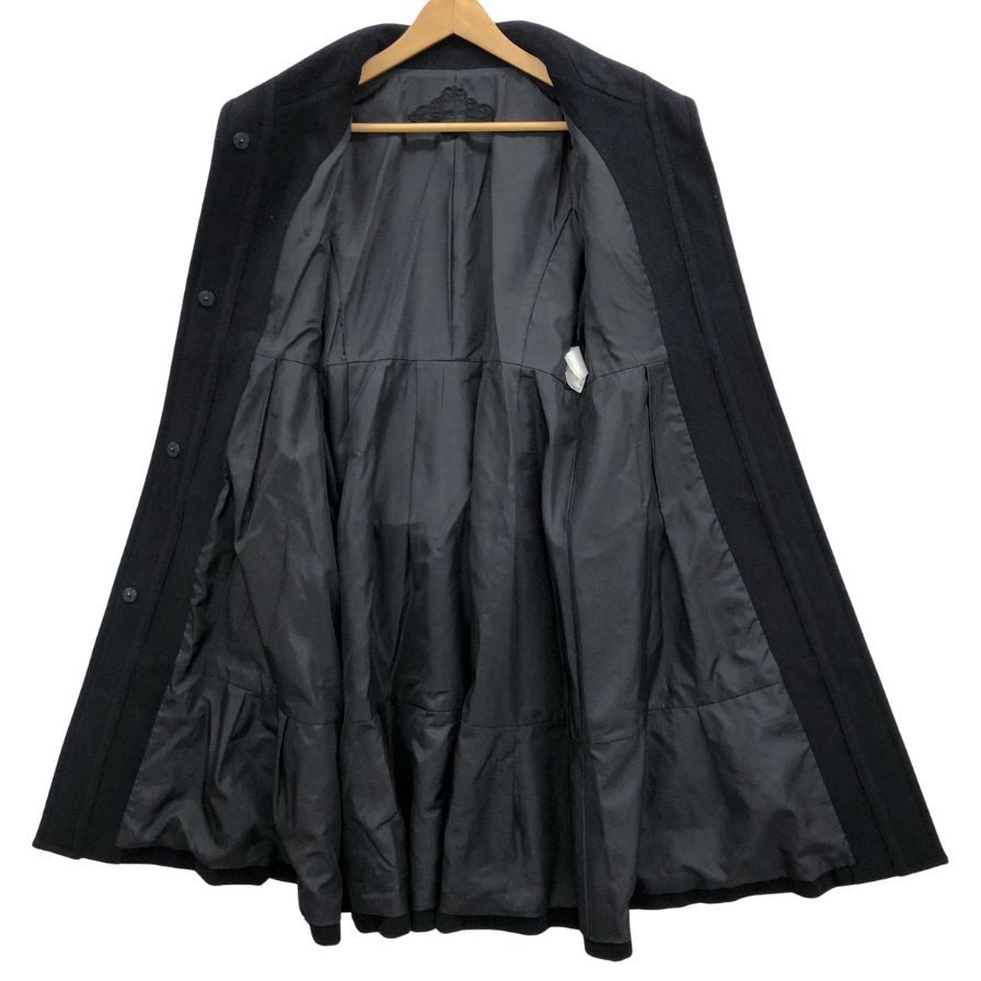 美品◆トゥービーシック ロングコート アンゴラ混 ブラック サイズ42 To Be Chic 【AFA11】