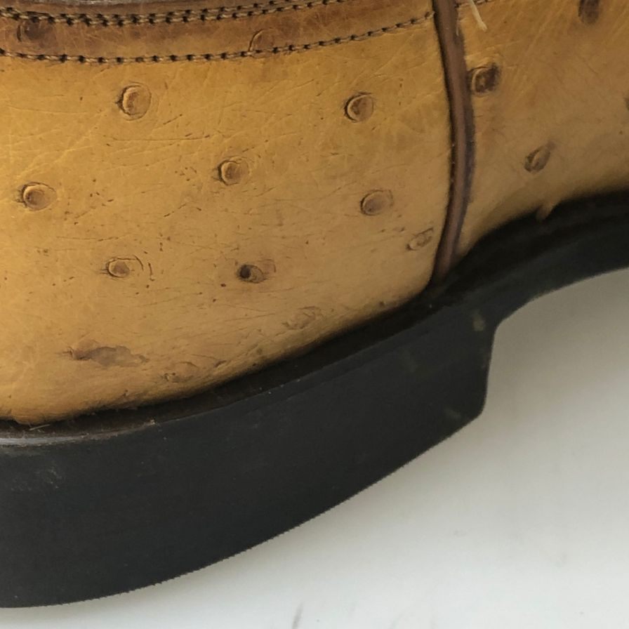 ルケーシー ウエスタンブーツ オーストリッチコンビ メンズ サイズ 8.5D ブラウン LUCCHESE 約26.5cm【AFI30】