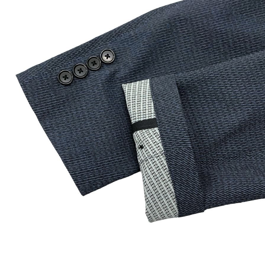 マッキントシュ セットアップ スーツ ポリエステル DEO Factor 総柄 ネイビー メンズ サイズ36 Mackintosh【AFB40】