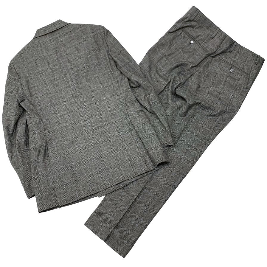 ラルディーニ セットアップ ダブルブレスト ロロピアーナ製 チェック メンズ サイズ46 LARDINI【AFB33】