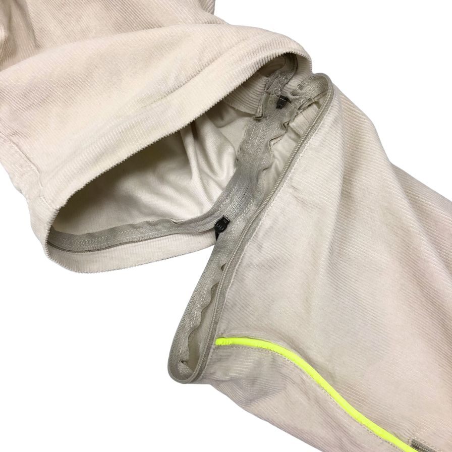 モンクレール 19AW ジップパンツ PANTALONE コーデュロイ ホワイト メンズ サイズ50 MONCLER 【AFB37】