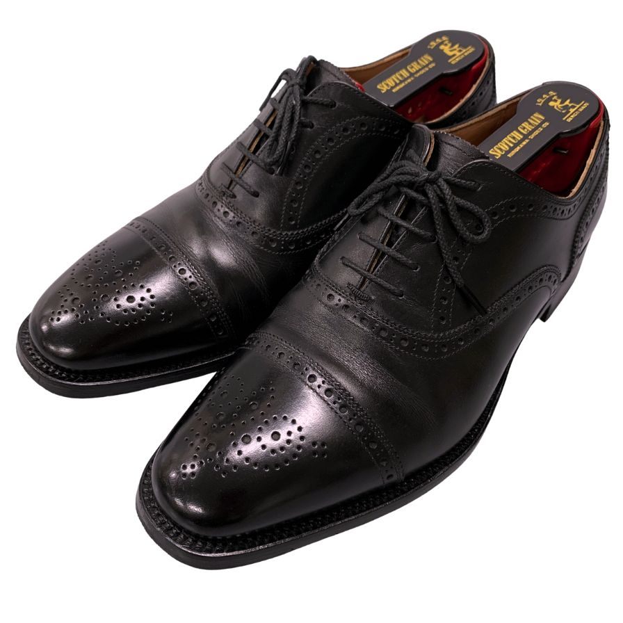 SCOTCH GRAIN HIROKAWA ブラック 25cm スコッチグレイン セミブローグシューズ インペリアルIII 960