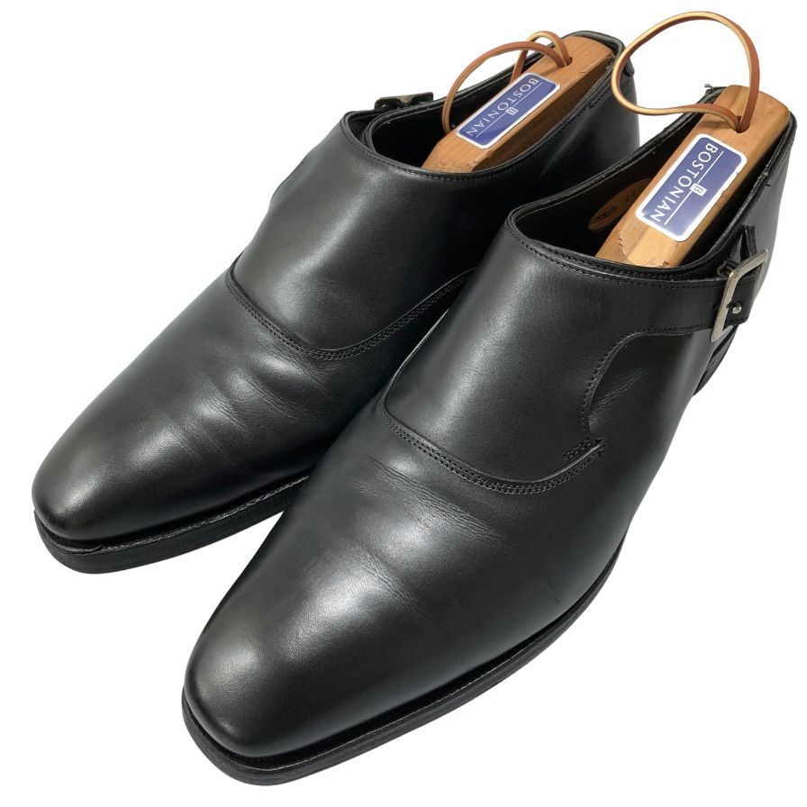 ジョージクレバリー レザーシューズ 5837-12 シングルモンク ブラック メンズ サイズUK6E GEORGE CLEVERLEY ビジネスシューズ 約26.0cm【LA】【中古】