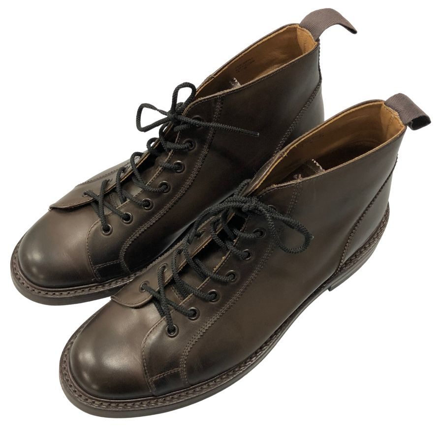 トリッカーズ レザーシューズ モンキーブーツ 6077 レザー ブラウン サイズUK9 メンズ Tricker's ブーツ 約28.0cm【LA】【中古】