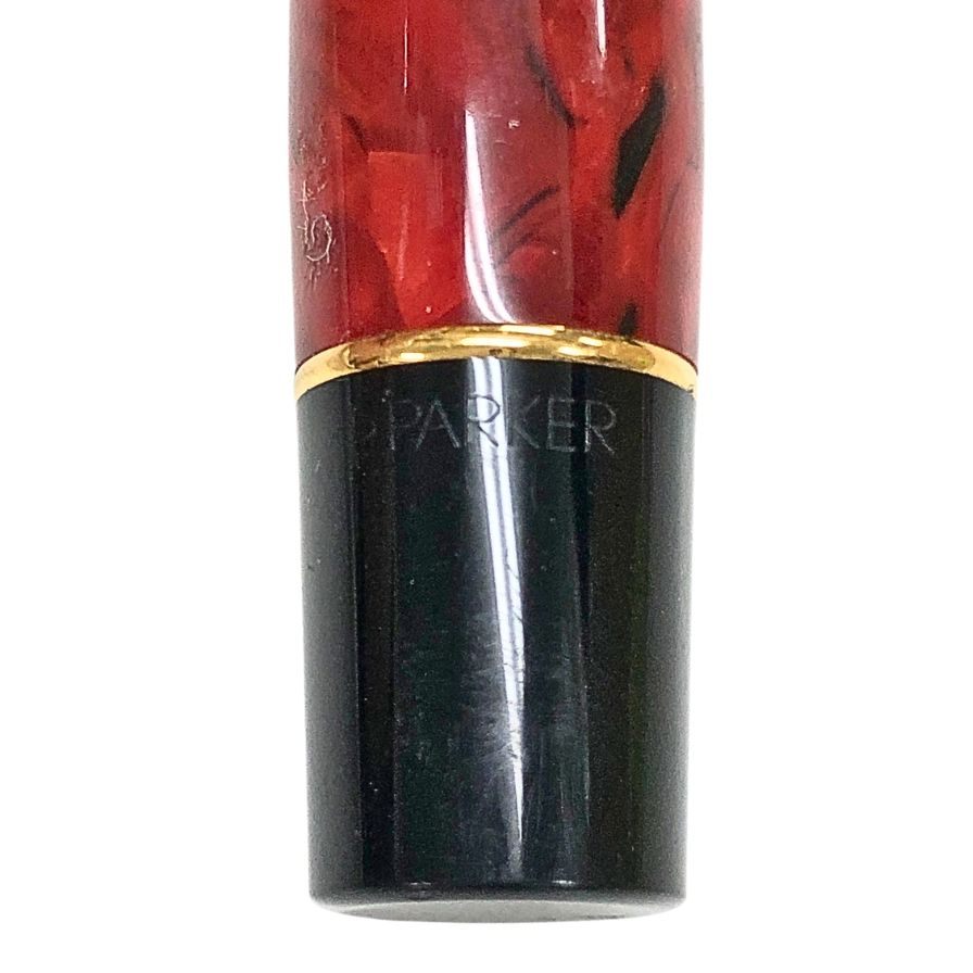 パーカー 万年筆 デュオフォールド インターナショナル キャップ式 マーブルレッド ペン先18K ユニセックス PARKER DUOFOLD【AFI9】