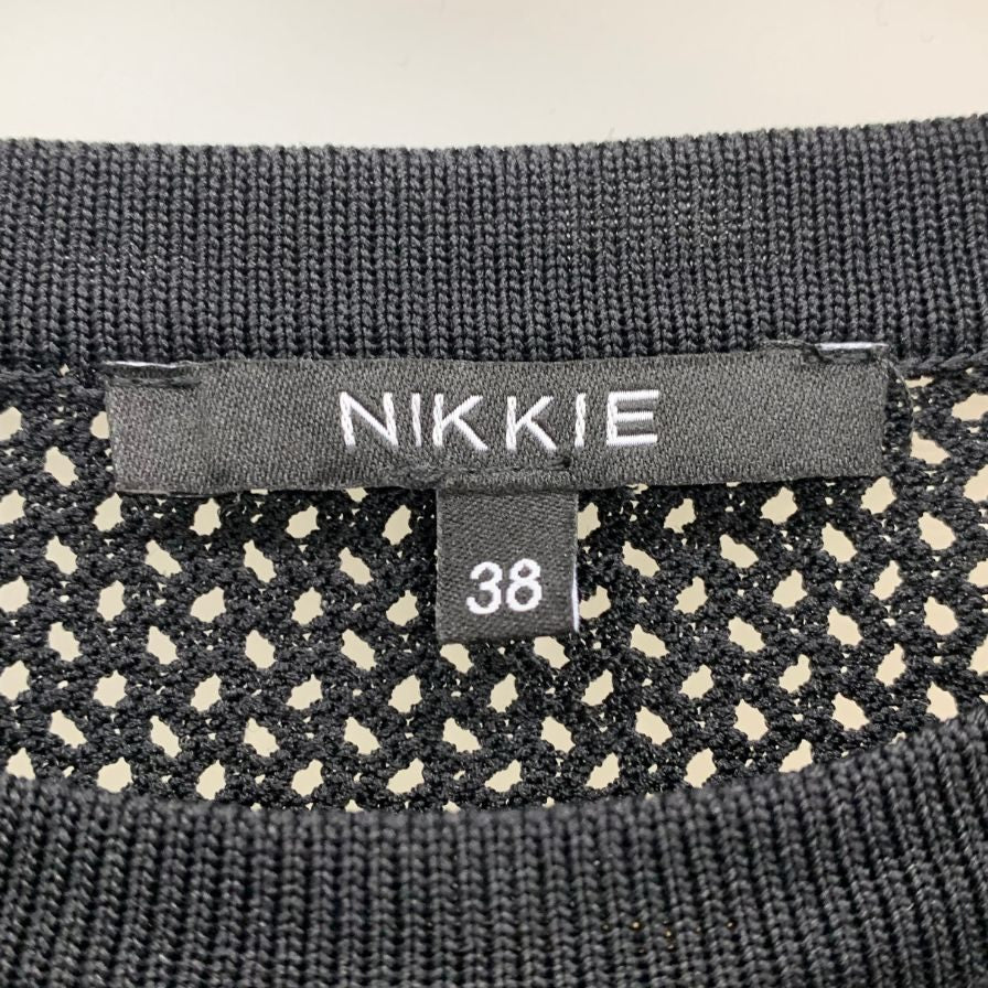 美品◆ニッケ セーター レディース ブラック サイズ38 NIKKIE 【AFB46】