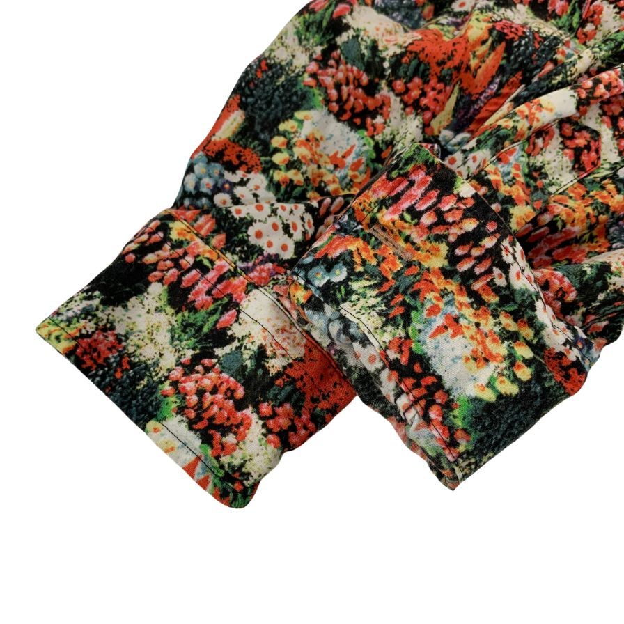 美品◆ポールスミス シャツ 長袖 Seed Packe PRINT SHIRT 総柄 レッド系 セルロース サイズL メンズ Paul Smith 【AFB27】