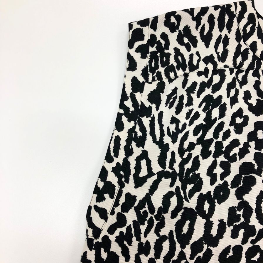 美品◆サンローランパリ 15SS ノースリーブ アニマル柄 ワンピース レディース サイズ38 ブラック SAINT LAURENT PARIS 【AFB1】