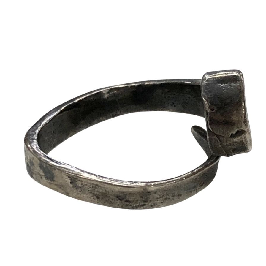 インディアンジュエリー ホースシュー・ネイル・リング/ローレン・トビー リング サイズ17-18 REDMAN HORSESHOE NAIL RING / LAUREN TOBEY