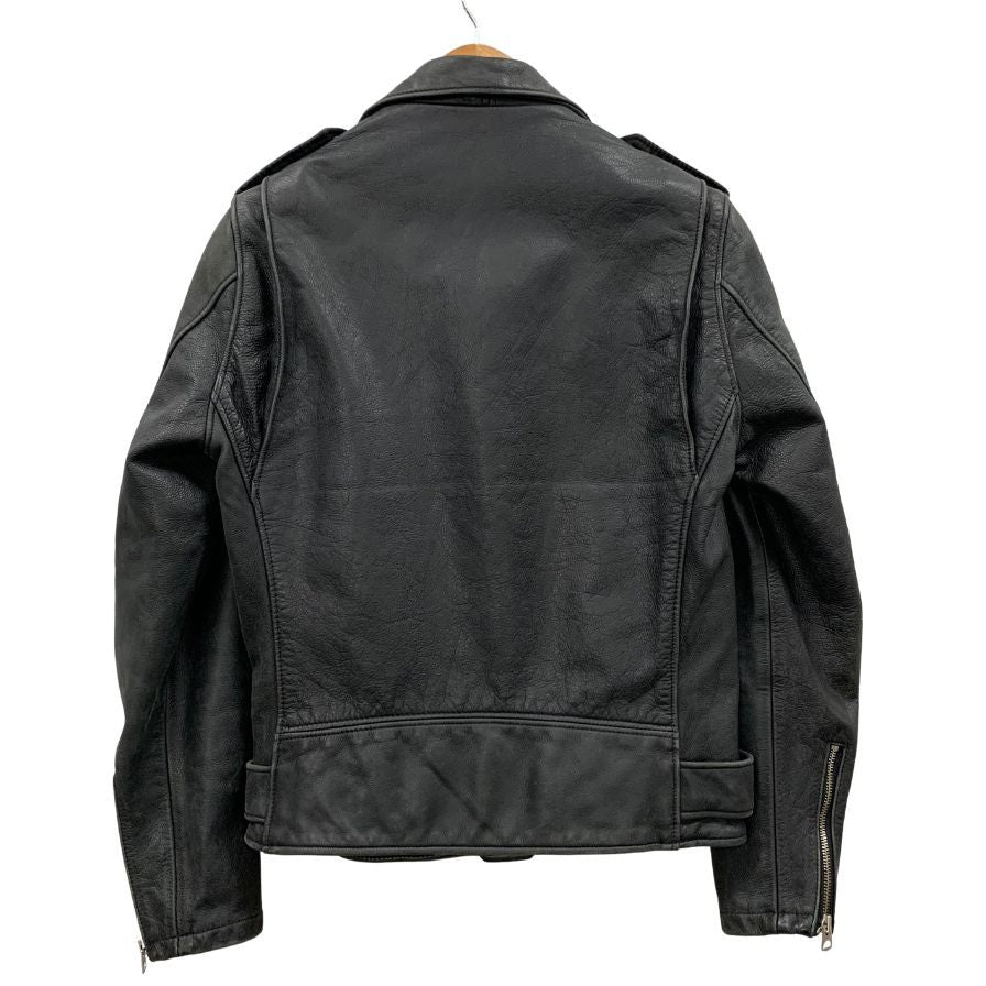 美品◆ショット レザージャケット ダブルライダースジャケット 7446 613WA ブラック サイズ38 メンズ Schott 【AFG1】