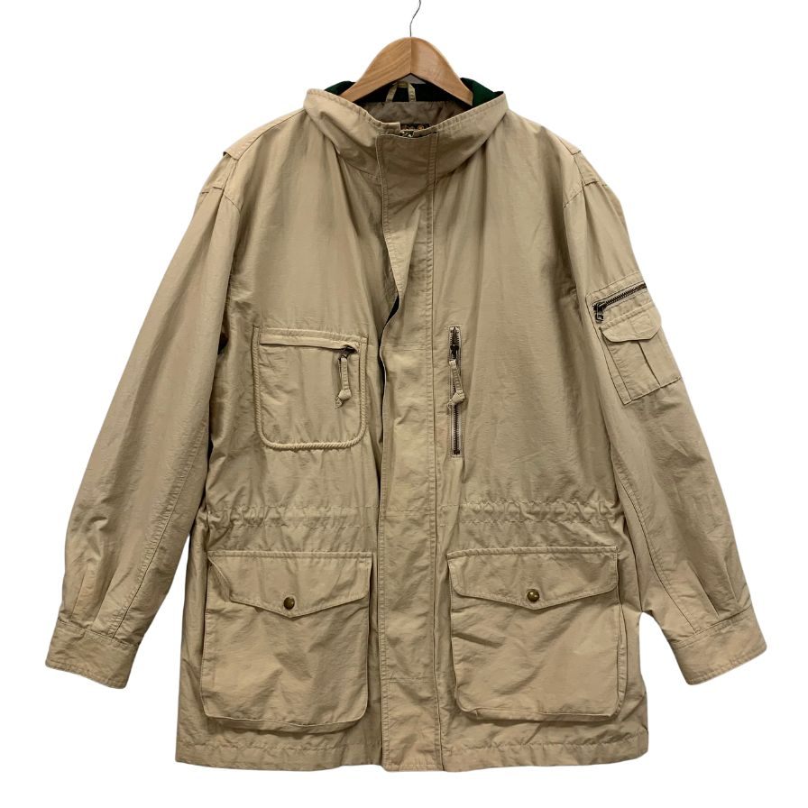 中古◆エディーバウアー ブルゾン 80S後期 黒タグ ベージュ メンズ サイズL Eddie Bauer 【AFA7】
