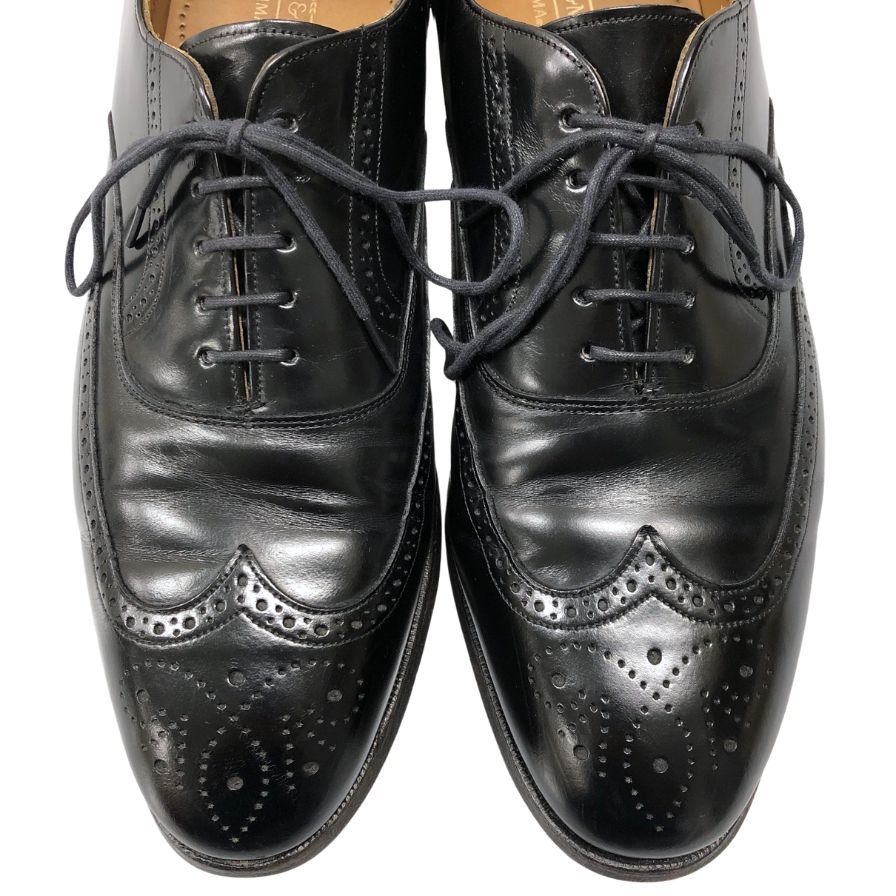 ジョンストン&マーフィ オプティマ レザーシューズ ウィングチップ フルブローグ ブラック メンズ サイズ10.5 Johnston&Murphy OPTIMA 約26.5cm【AFC40】