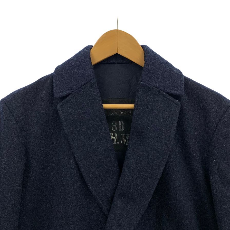 美品◆フレンチミリタリー ホスピタルジャケット 30s~40s ウール 2釦 ネイビー メンズ サイズ3B FRENCH MILITARY 【AFA8】