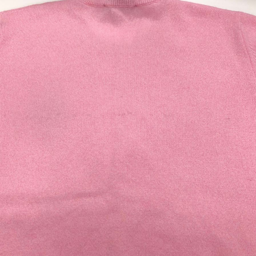 極美品◆フィリッププレイン ニット セーター スカルビジュー カシミア100% レディース サイズL ピンク Philipp Plein 【AFB7】