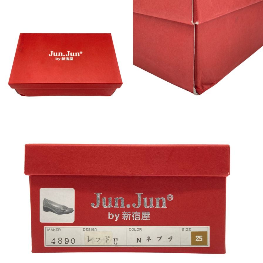 ジュンジュンバイ新宿屋 レザーパンプス レザー 4890 レッド サイズ25cm レディース Jun.Jun by shinjukuya 約25.0cm【7-9】