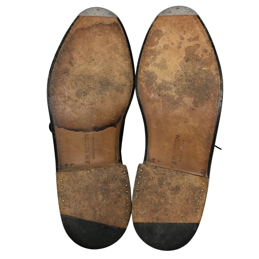 ジェイエムウエストン レザーシューズ 576 ロングウイング ブラック メンズ サイズ7.5C J.M.WESTON ビジネスシューズ 約26.5cm【LA】【中古】
