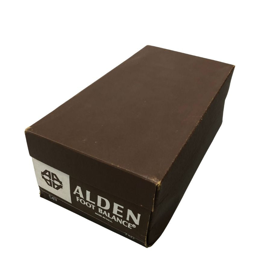 オールデン Vチップ 549 旧ロゴ メンズ サイズUS7.5D ブラウン ALDEN 約25.5cm【AFD3】
