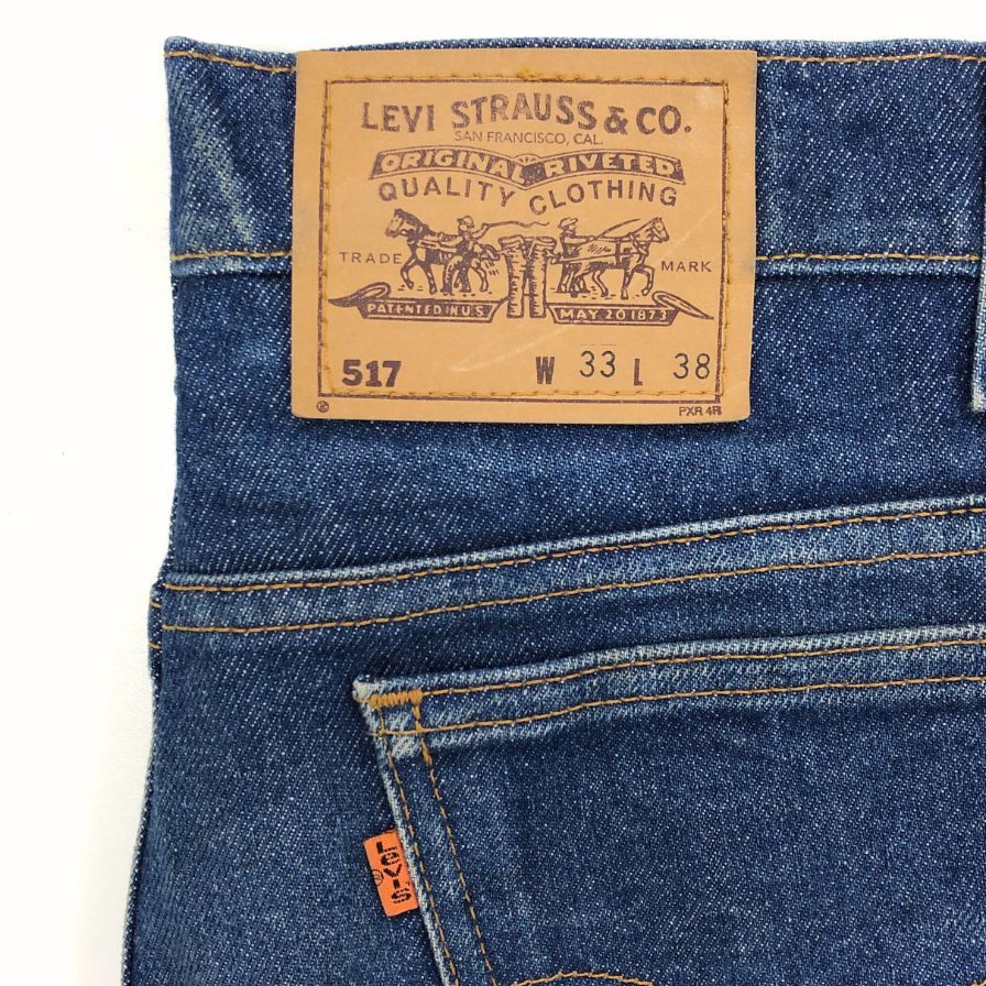 リーバイス デニム 517 90S ボタン裏575 インディゴ メンズ サイズ W33 L38 LEVI’S 【AFB38】