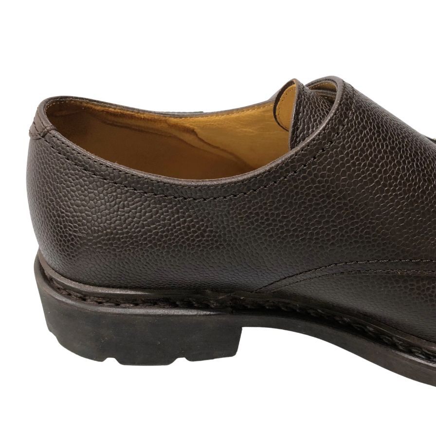 パラブーツ ポー ダブルモンク グレインレザー ブラウン サイズ 6 Paraboot ビジネスシューズ 約24.5cm【LA】【中古】