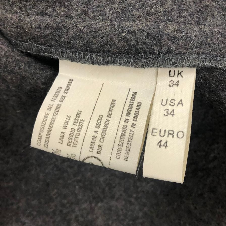 極美品◆モンゴメリー バイ チベット ダッフルコート ショート丈 メンズ ウール ミックスファイバー サイズ34 グレー MONTGOMERY by Tibbett 【AFA12】