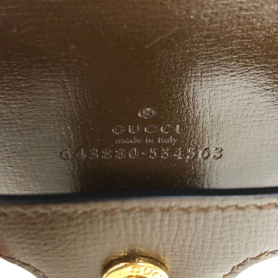 グッチ Airpods ケース ホースビット GGスプリーム ブラウン 643880 レディース GUCCI【AFI22】【中古】