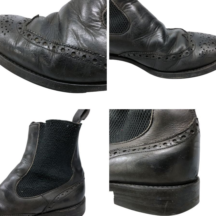 トリッカーズ サイドゴア ブーツ メンズ ブラック 25.0 Tricker’s 約25.0cm【AFD9】