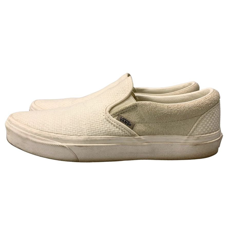 ヴァンズ スリッポン 500714 ホワイト メンズ サイズ 25.5cm VANS 約25.5cm【AFC47】