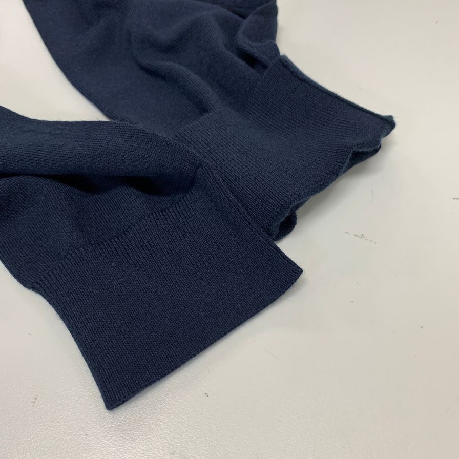 新品同様◆キャッシュ&バルバ ポロカラーカーディガン ウーステッドカシミヤ 150 サイズ2 メンズ ブラック IMWSW003 Cash&Barba 【AFB27】
