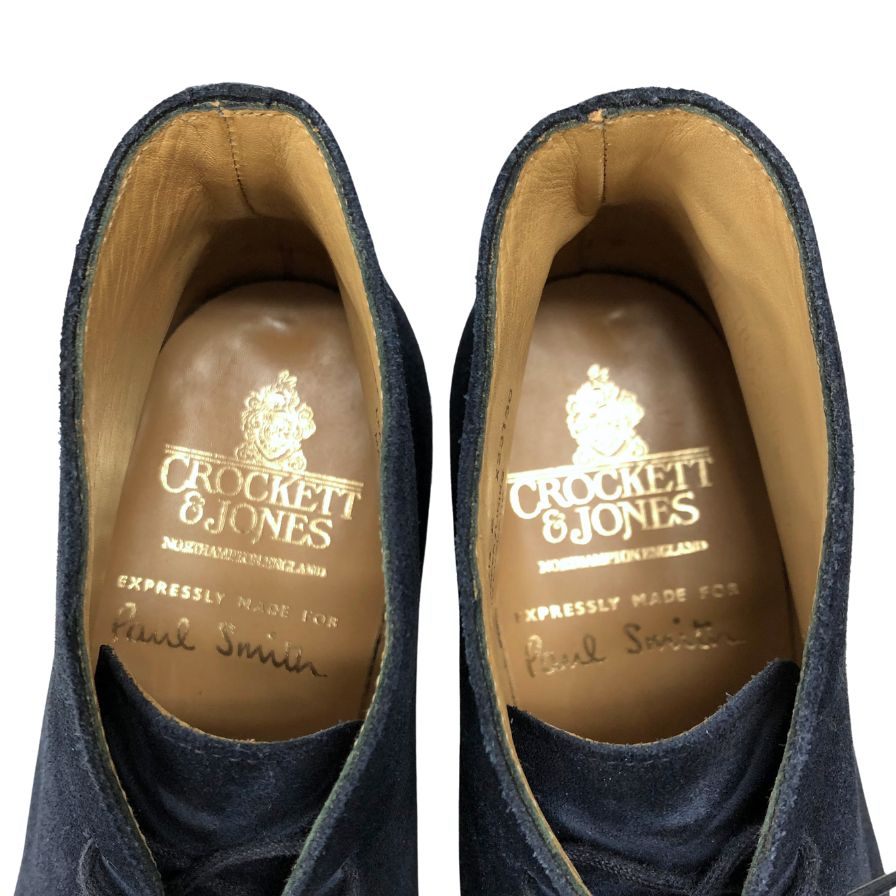 クロケット&ジョーンズ チャッカブーツ チャートシー ポールスミス別注 スエード ネイビー サイズ6.5E CROCKETT&JONES CHERTSEY 約25.0cm【AFC4】