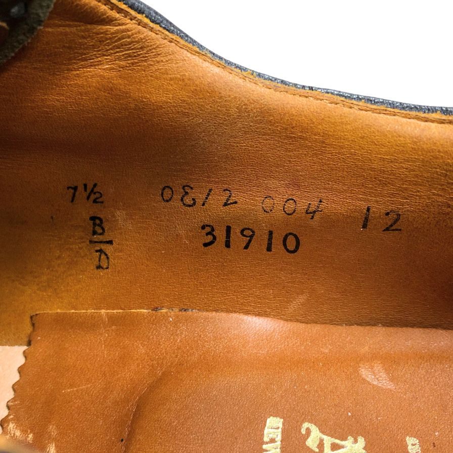 オールデン 31910 スウェード ウイングチップ シューズ モスグリーン サイズ7.5 ALDEN ビジネスシューズ 約25.5cm【LA】【中古】