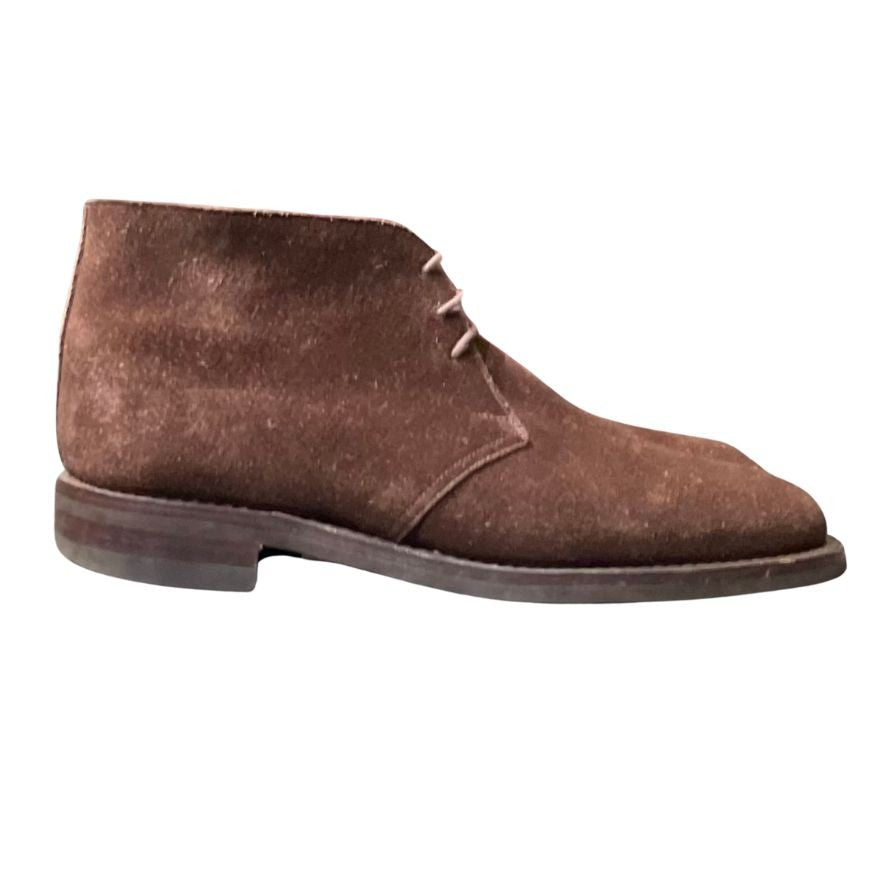 クロケット&ジョーンズ レザーシューズ チルターン チャッカブーツ スエード ブラウン メンズ サイズUK6E CROCKETT&JONES 約24.0cm【LA】【中古】